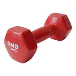 Гантель вінілова SNS 3 кг червона Гантель вінілова SNS 3 кг червона