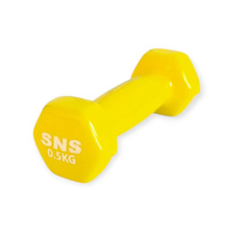 Гантель вінілова SNS 0,5 кг жовта