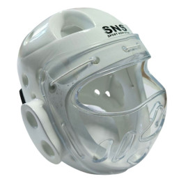 Шолом для тхеквондо білий з маскою розмір L ZTT-001-Б-L