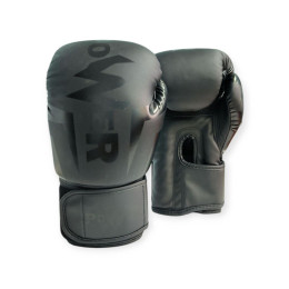 Рукавички боксерські POWER чорні 10 унцій Q116-Black-10