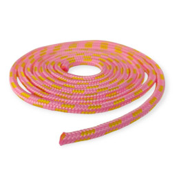 Скакалка гімнастична 3 м рожево-жовта TS02-pk-ye Скакалка гімнастична 3 м рожево-жовта TS02-pk-ye