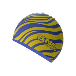 Шапочка для плавання силіконова ZEBRA синьо-жовта S25-BM2-BL+YE