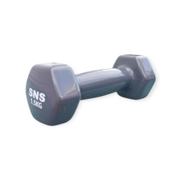 Гантель вінілова SNS 1,5 кг сіра