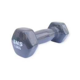 Гантель вінілова SNS 1 кг сіра