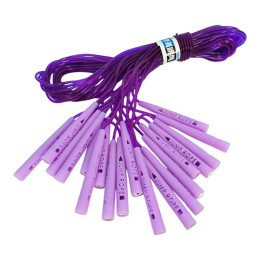Скакалка дитяча з пластмасовими ручками ФІОЛЕТОВА 10 шт в упаковці TS-3450 Скакалка дитяча з пластмасовими ручками ФІОЛЕТОВА 10 шт в упаковці TS-3450