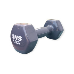 Гантель вінілова SNS 5 кг сіра
