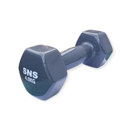 Гантель вінілова SNS 4 кг сіра Гантель вінілова SNS 4 кг сіра