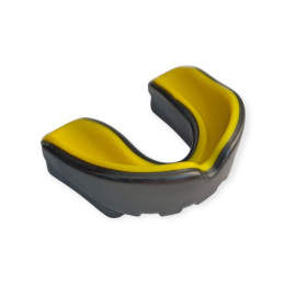 Капа боксерська дитяча POWER HC4-BK+LGR чорно-жовта