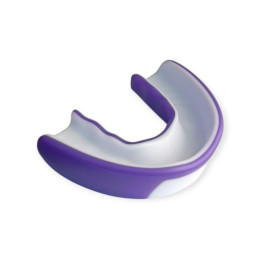 Капа боксерська дитяча POWER HC2PU+WT фіолетово-біла