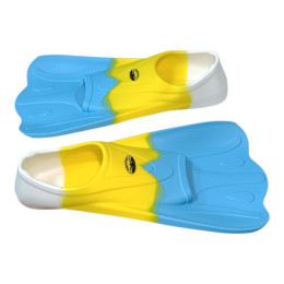 Ласти для плавання в басейні блакитно-жовті TE-HD-3335-YEAZ розмір 33-35