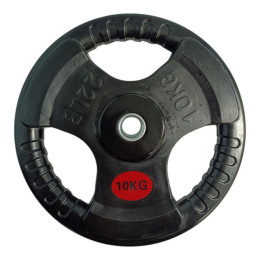 Диск для штанги вага 10 кг з прорізами для хвата D3-J10 кг