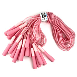 Скакалка дитяча з пластмасовими ручками 10 шт в упаковці TS-1790-Pink Скакалка дитяча з пластмасовими ручками 10 шт в упаковці TS-1790-Pink
