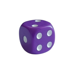 Кубик гральний 16 мм фіолетовий TZ-16Y-Purple