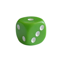 Кубик гральний 16 мм зелений TZ-16Y-Green