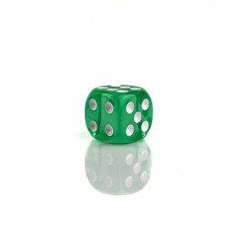 Кубик гральний 16 мм прозоро-салатовий TZ-16YT-Light Green